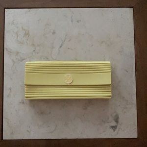 Tory Burch resin clutch fits phone makeup wallet
